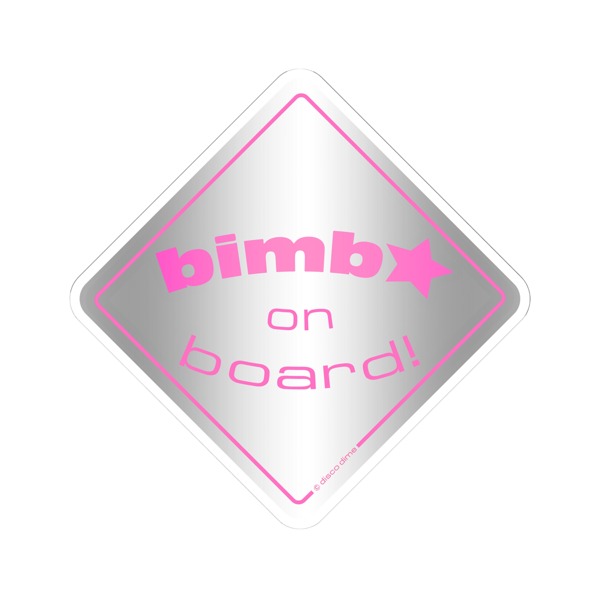 Bimbo On Board Bumper Sticker