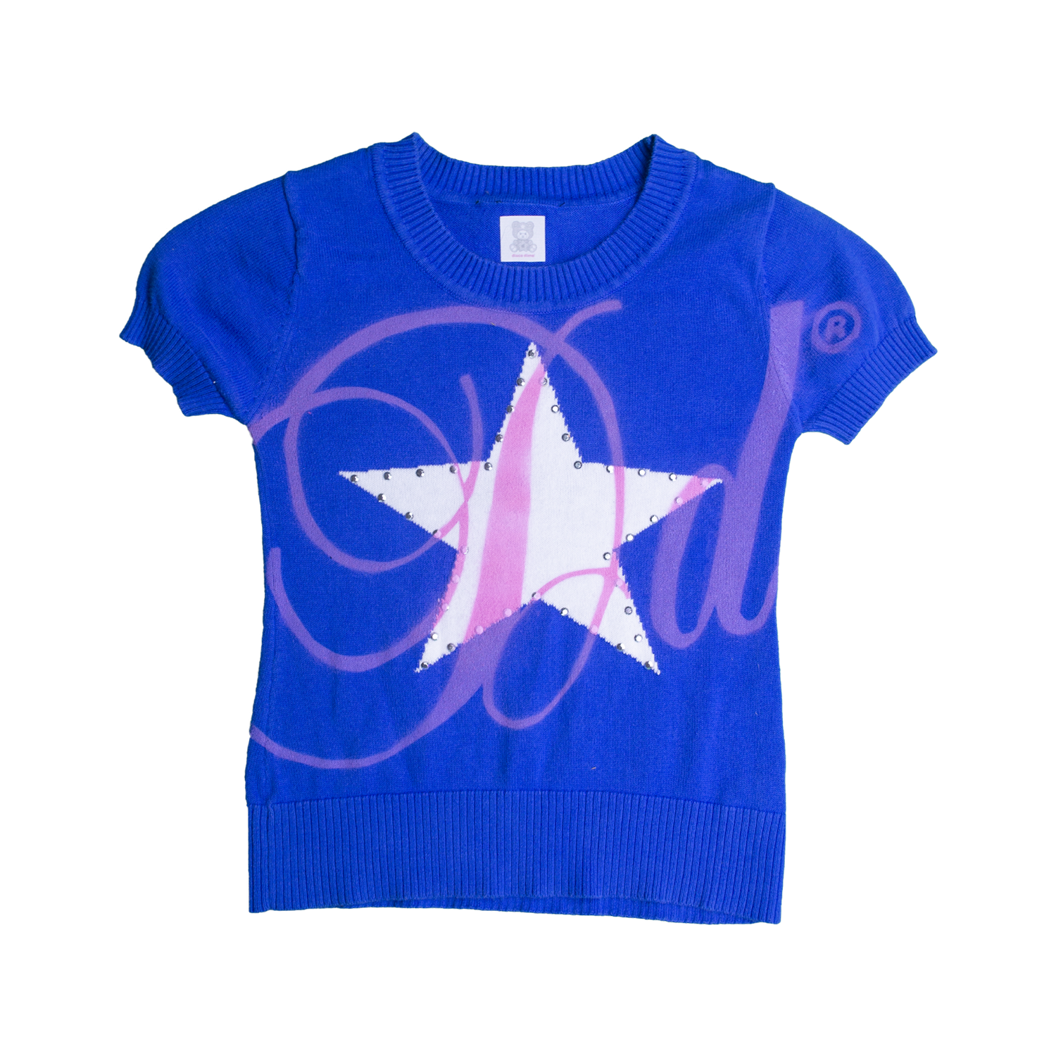 Blue Knit Star Baby Tee