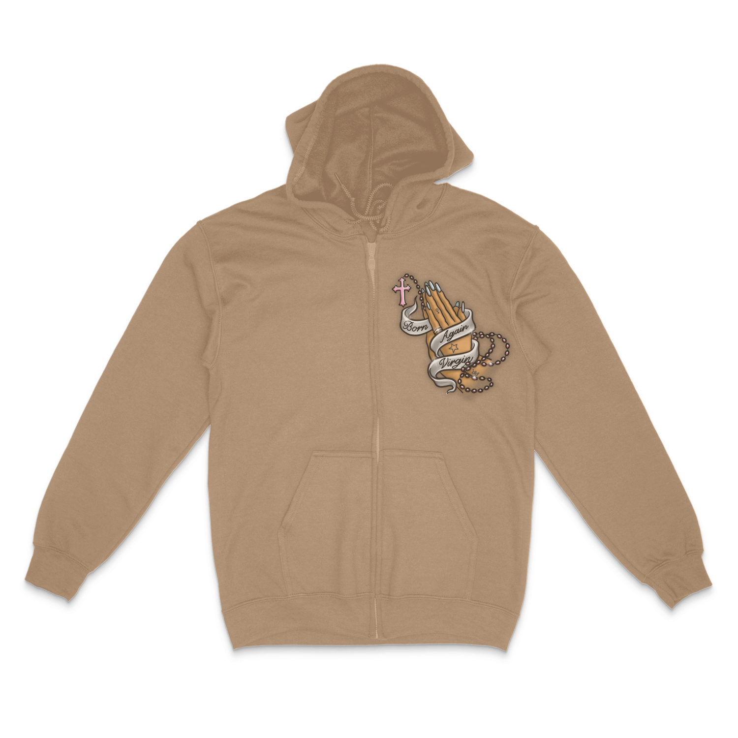 Born Again Virgin Zip-Up Hoodie – Disco Dime®