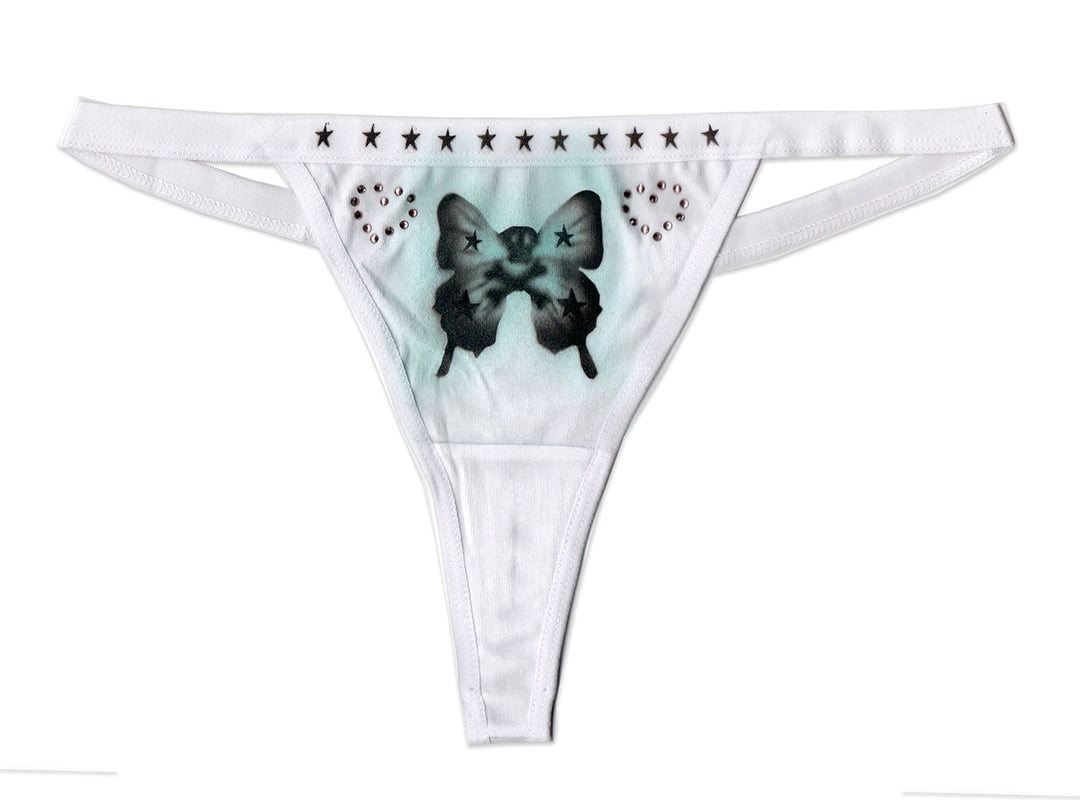 Skull Butterfly Thong