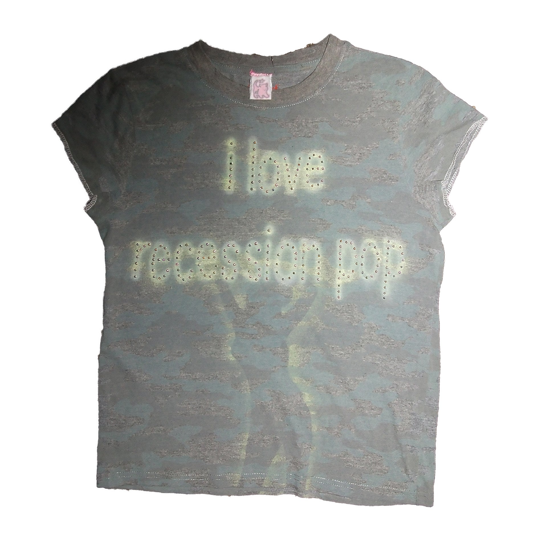 I Love Recession Pop Camo Baby Tee