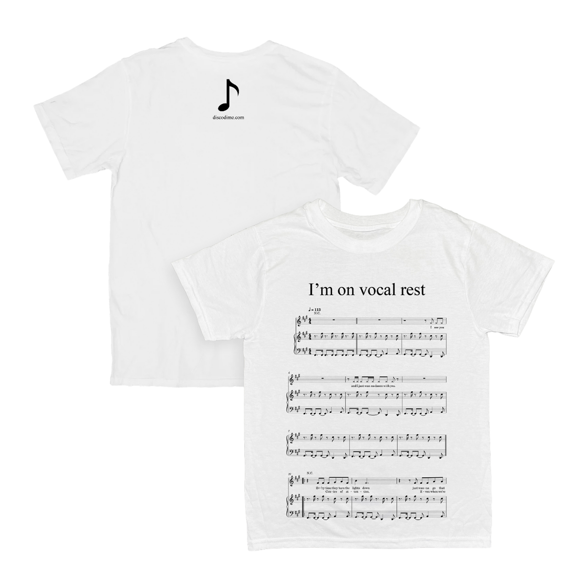 I'm on vocal rest baby tee