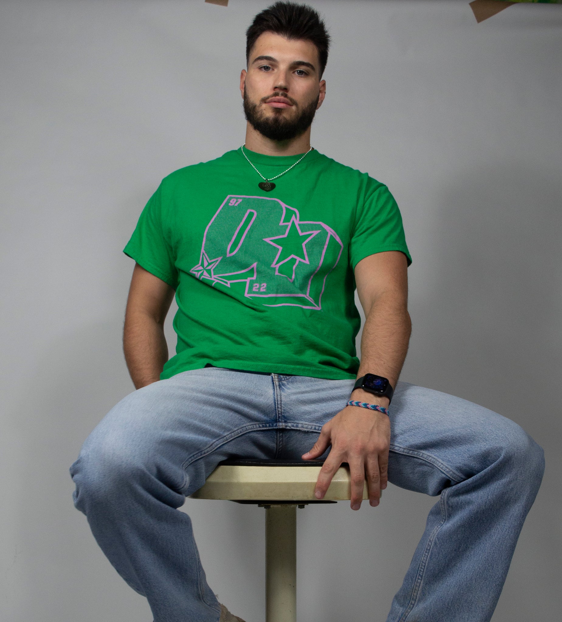 DD® Football Logo Unisex T-Shirt (Pink/Green)