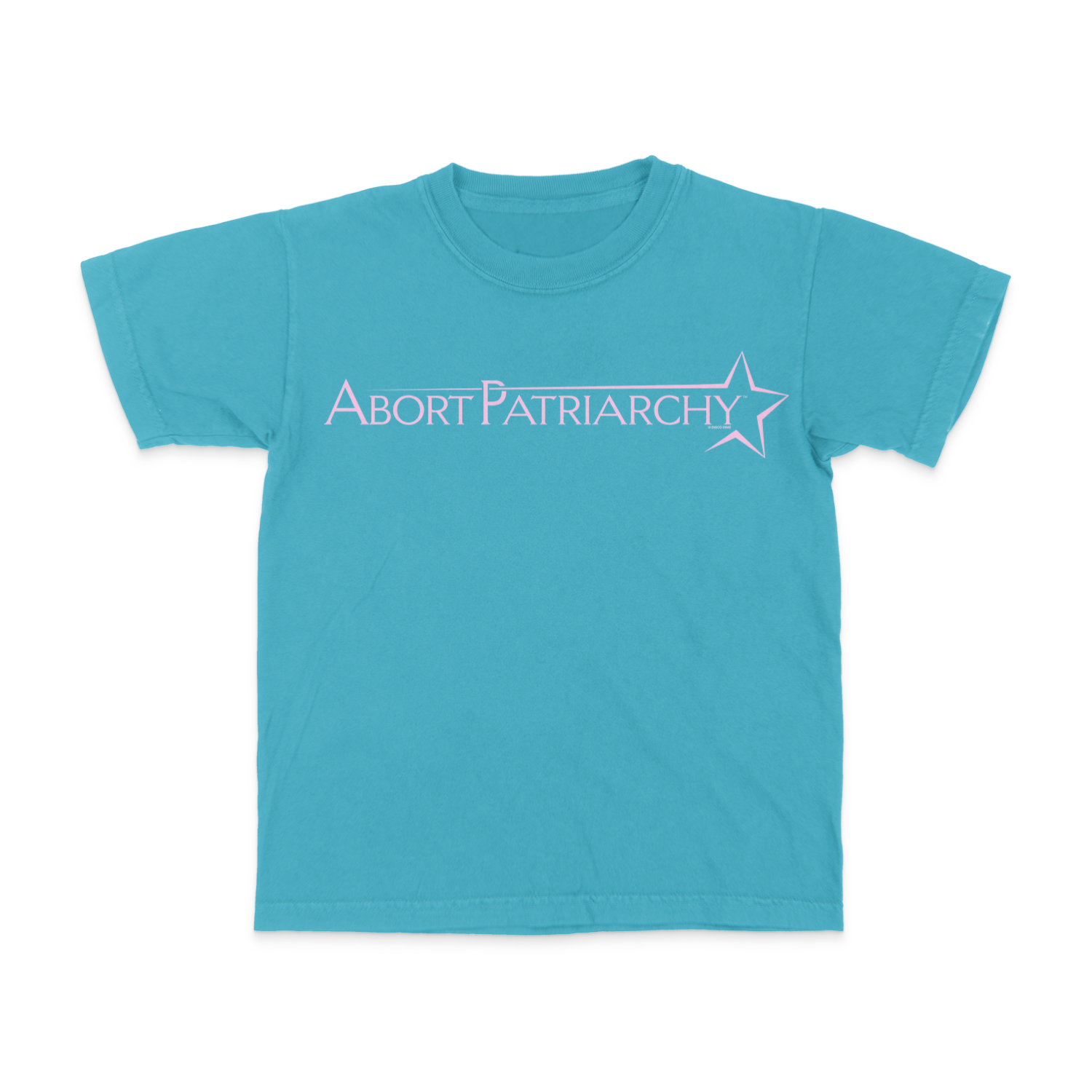 Abort Patriarchy Baby Tee (Pink/Blue)
